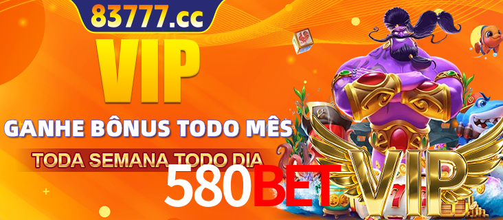 Banner promocional do 580bet oferecendo 100% de recompensas adicionais contínuas para quem fizer o login diário (Daily sign-in), com um mascote de coelho.
